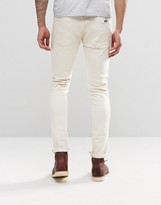 Thumbnail for your product : Nudie Jeans Skinny Lin Super Skinny Jeans Ecru Stretch