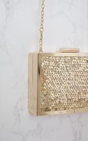 Thumbnail for your product : PrettyLittleThing Gold Sequin Box Clutch Bag