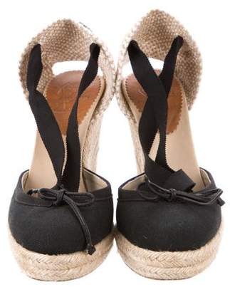 Christian Louboutin Lace-Tie Espadrille Wedges