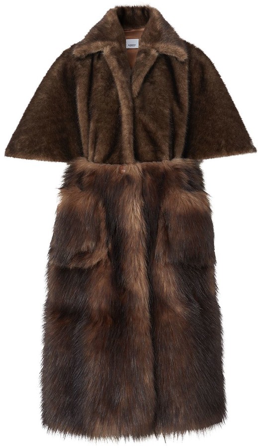 burberry fur cape