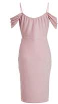 Thumbnail for your product : Quiz Rose Pink Cold Shoulder Midi Dress