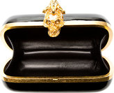 Thumbnail for your product : Alexander McQueen Black Patent Leather Skull Box Clutch