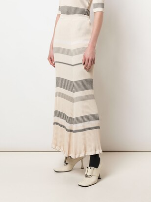 Proenza Schouler Zig Zag Stripe Knitted Skirt