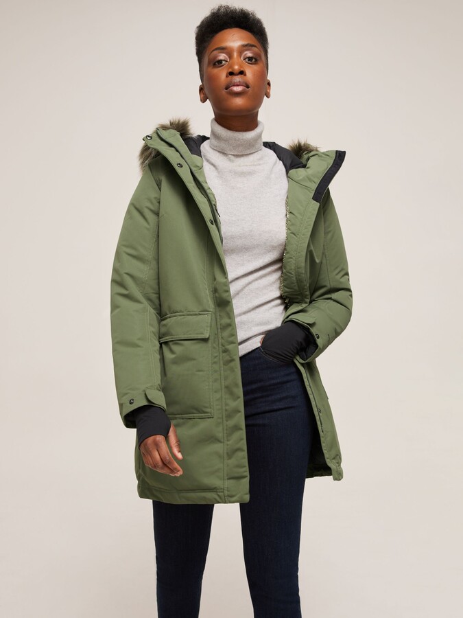 ladies green parka coats uk