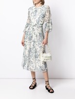 Thumbnail for your product : Erdem Paisley-Print Voile Flared Dress