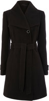 Thumbnail for your product : Black Fit and Flare Belted Coat