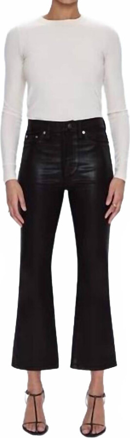 Pistola Denim Lennon High Rise Crop Boot Pants In Coated Mocha