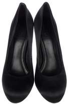 Thumbnail for your product : Tory Burch Satin Round-Toe Pumps
