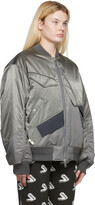 Thumbnail for your product : Undercover Gray Paneled Bomber Jacket