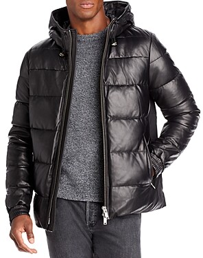 vince leather puffer jacket