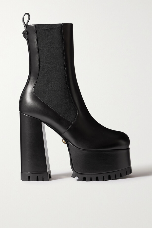 Save 12% Versace Platform Satin Boots in Black Womens Shoes Boots Ankle boots 