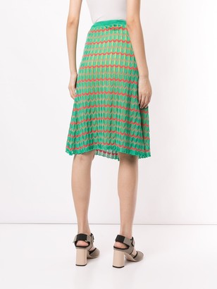 Kolor Chevron Pattern Knitted Skirt