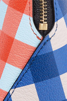 Thumbnail for your product : Diane von Furstenberg Gingham Textured-leather Pouch - Papaya