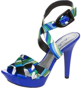 Thumbnail for your product : Charlotte Russe Geometric Swirl Platforms