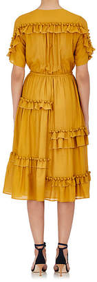 Sea Women's Cosi Ruffle Cotton-Blend Midi-Dress