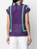 Thumbnail for your product : Jejia Two-Tone Pointelle-Knit Top