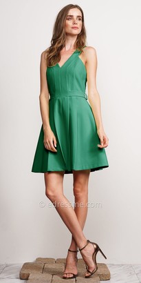 Adelyn Rae Side Buckle Andrea Fit and Flare Cocktail Dress