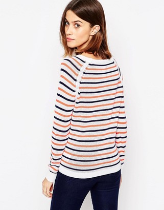 Shae Tie Front Striped Sweater