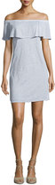 Thumbnail for your product : Velvet by Graham & Spencer Off-the-Shoulder Striped Dress, White