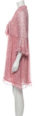 MISA Floral Print Mini Dress w/ Tags Pink Floral Print Mini Dress w/ Tags