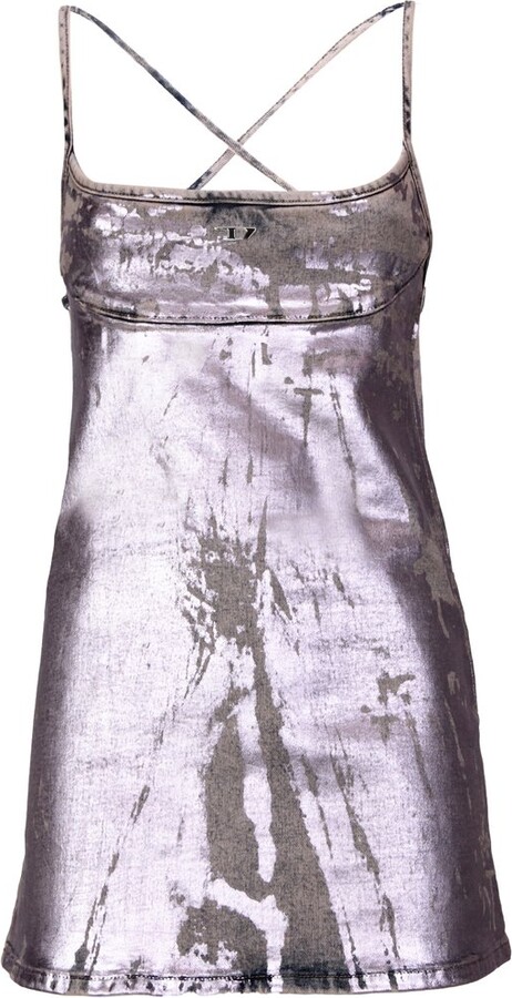 Diesel De-Held-Short-S Metallic Mini Dress - ShopStyle