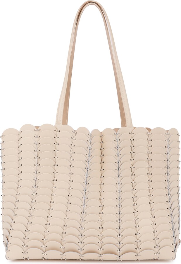 Paco Rabanne Pacoio Cream Leather Tote - ShopStyle