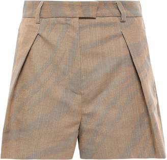 Roberto Cavalli Pleated Cotton-blend Jacquard Shorts