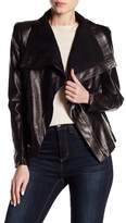 Thumbnail for your product : TOV Faux Leather Contrast Jacket