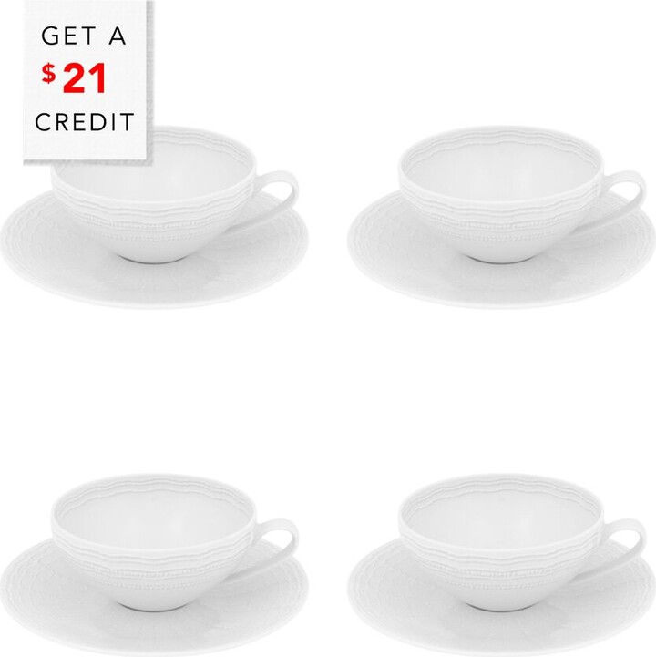 Vista Alegre Mar Tea Cup And Saucers (Set Of 4) with $21 Credit