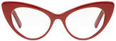 Thumbnail for your product : Saint Laurent Red Bold Cat Eye Glasses