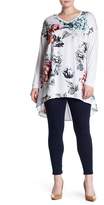 Thumbnail for your product : Melissa McCarthy Floral V-Neck Hi-Lo Tee (Plus Size)