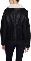 Thumbnail for your product : Sam Edelman Caitlyn Faux-Leather Jacket with Sherpa Collar