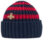 Thumbnail for your product : Gucci Baby knit cotton hat with bee