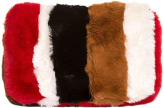 Essentiel Antwerp Striped Faux Fur Shoulder Bag