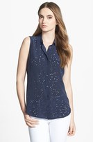 Thumbnail for your product : Equipment 'Colleen' Star Cutout Silk Shirt