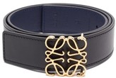 Thumbnail for your product : Loewe Anagram-buckle Reversible Leather Belt - Black
