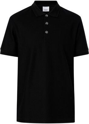 Burberry embossed buttons polo shirt - ShopStyle