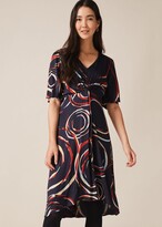 Thumbnail for your product : Phase Eight Rosina Swirl Satin Dress