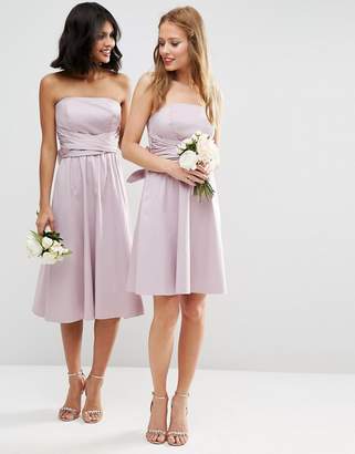ASOS Design Bridesmaid Structured Mini Dress With Bow Detail