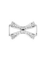 Ted Baker joasia silver jewelled bow brooch
