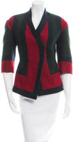 Thumbnail for your product : Thom Browne Colorblock Three-Quarter Sleeve Blazer