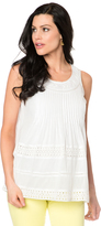Thumbnail for your product : A Pea in the Pod Sleeveless Decorative Trim Maternity Blouse