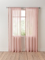 Thumbnail for your product : Pom Pom Trim Slot Top Voile Curtains