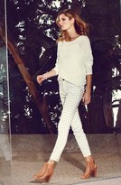 Thumbnail for your product : NYDJ 'Aeleen' Stretch Cotton Ankle Trousers (Black/White Grid) (Regular & Petite)