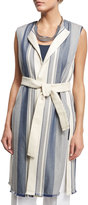 Thumbnail for your product : Lafayette 148 New York Fergie Belted Striped Vest