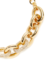 Thumbnail for your product : Leslie Danzis Gold & Crystal Link Necklace