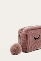 Thumbnail for your product : Urban Outfitters Pink Corduroy Eyes Make-Up Bag