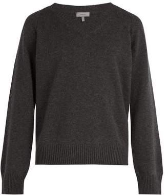 Lanvin - V Neck Wool And Cashmere Blend Sweater - Mens - Grey