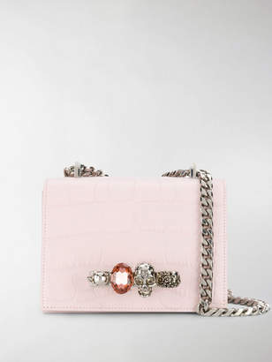 Alexander McQueen Leather Small Jewel Satchel Bag