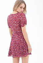 Thumbnail for your product : Forever 21 Double-V Floral Print Dress